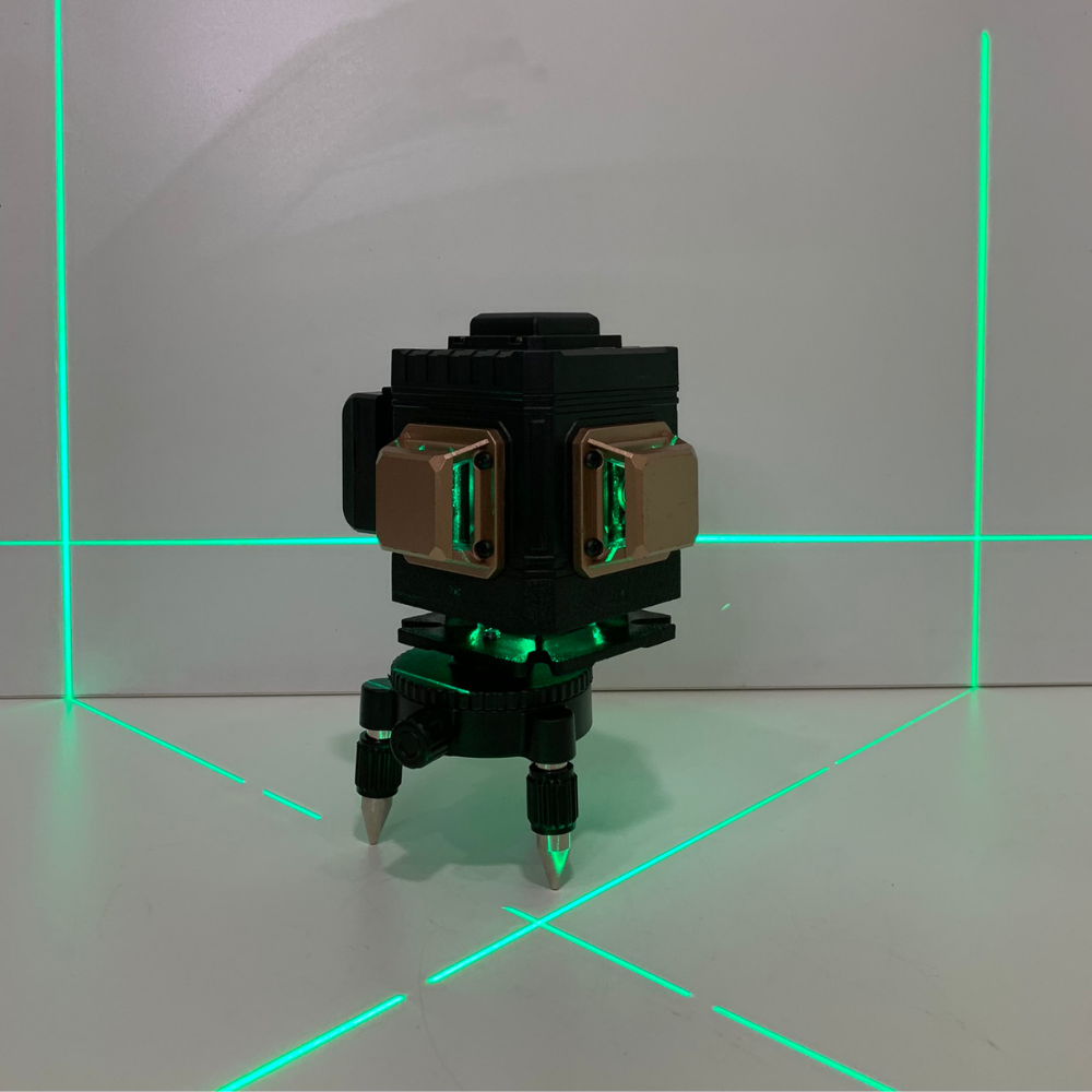 Лазерный уровень/нивелир профессиональный 3D HABCO L01, Зеленый луч 12 линий, Bluetooth + App iOS & Android