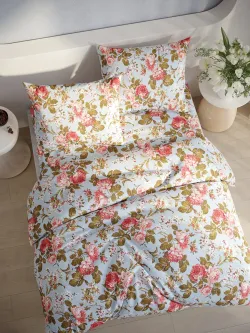 Наволочка комплект 2шт перкаль Сказка "Прохоровская роза (новая)" 45х45 см на молнии