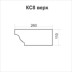 Карниз сборный КС8 410Х260