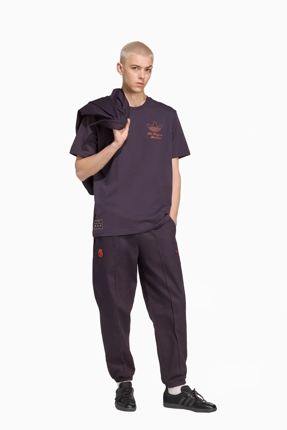 Штаны adidas FC Bayern 25/26 Terrace Icons Drill - фиолетовый