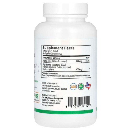 A.C. Grace Company, Unique E, 120 капсул