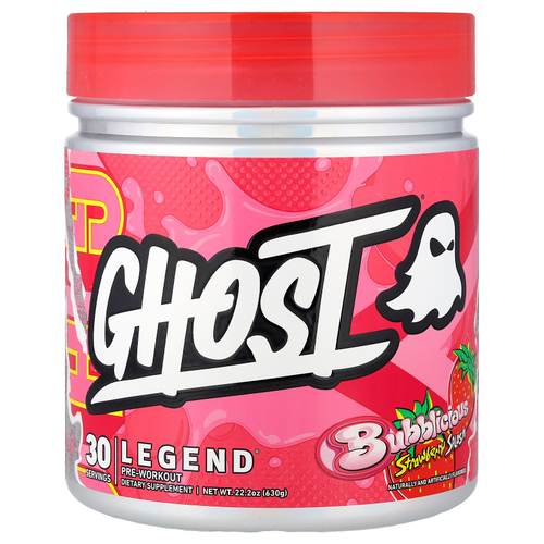 Ghost, Legend®, предтренировочный комплекс со вкусом клубники, 630 г (22,2 унции)