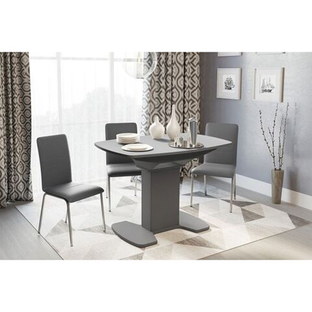 Стол обеденный Портофино Стекло серое матовое