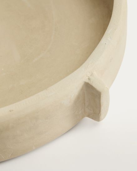 Кухонный поднос Mireni из папье-маше бежевый Ø 31 см