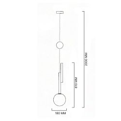 Подвесной светильник PANSY D18 Gold