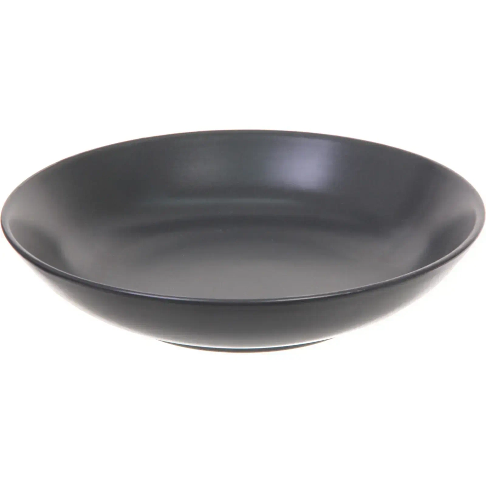 Тарелка керамическая 23*5см «Матовая глазурь» глубокая серая