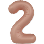 Шар фольгированный Цифра 2 101 см (Розовый)