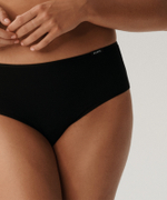 Женские трусы слипы классика Atlantic, набор 3 шт., хлопок, чёрные, Basic 3BLP-579