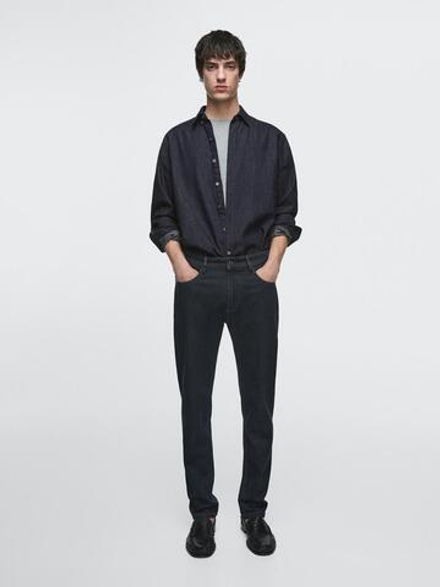 Massimo Dutti Джинсы зауженного кроя, индиго