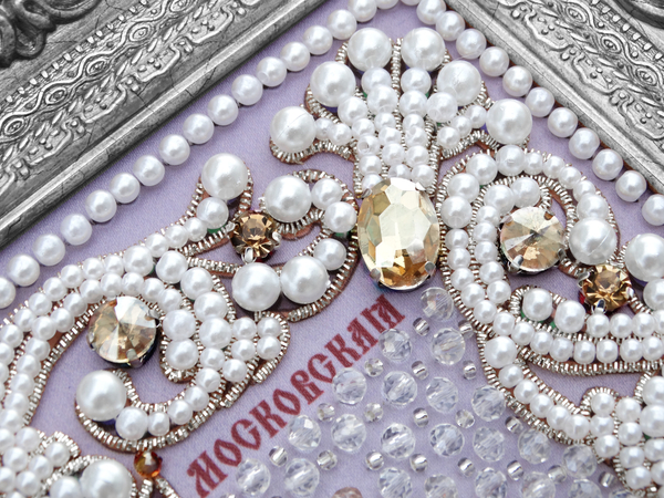 ЖС-7-СШ Набор для вышивания хрустальными камнями Матрона Московская (шампань)