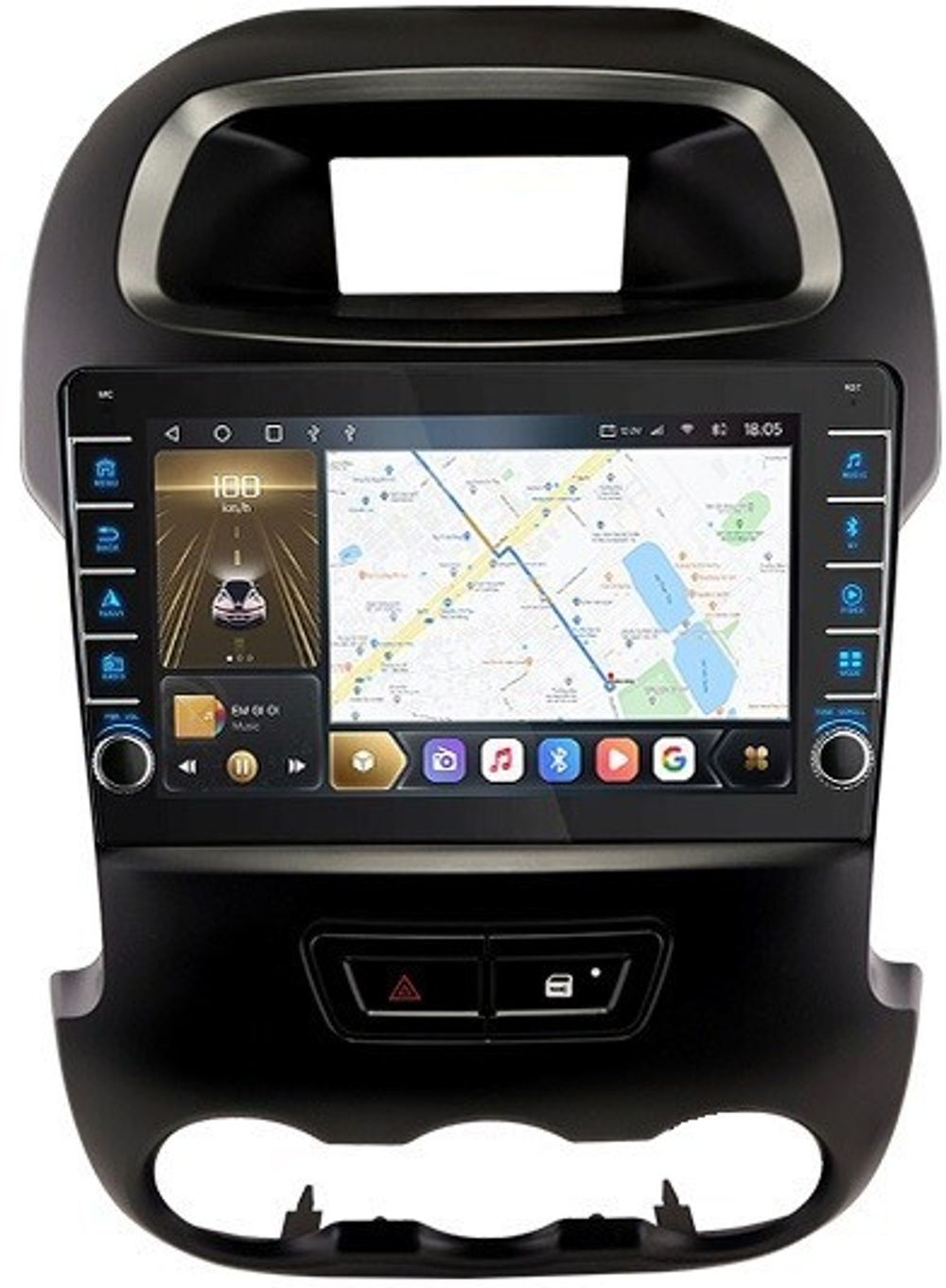 Магнитола для Ford Ranger 2011-2015 - Carmedia OL-9204 (кнопки и крутилки), Android 12, TS10, CarPlay, 4G SIM-слот