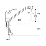 Смеситель для кухни Santek Баус керамический картридж, хром (WH5A40010C001)