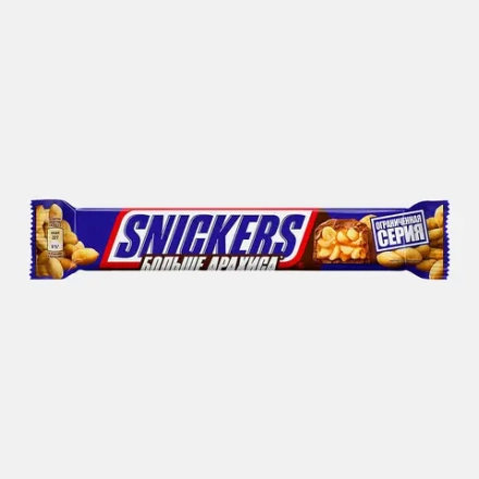 Шоколадный батончик Больше арахиса Snickers 87г