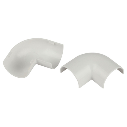 Поворот ЭРА T-90-KK-30-13-FW на 90 градусов для полукруглого кабель-канала белый 30х13мм 2шт/комплект