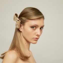 Бант-бабочка S с прозрачными ромашками