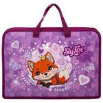 Папка на молнии с ручками ЮНЛАНДИЯ А4, 1 отделение, пластик, ширина 40 мм, "Sly fox", 270945