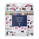 Карандаши 24 цв. "HappyColor", 6 видов (Bruno Visconti)