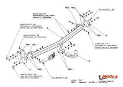 Фаркоп IMIOLA C.016 Citroen C3 хетчбек 2002-2009, Peugeot 1007 2005-2009(паспорт и сертификат в комплекте)(без электрики)