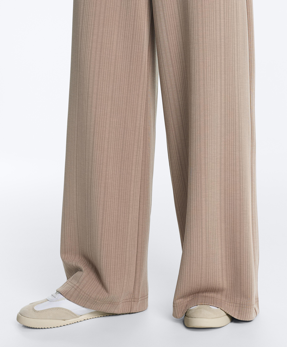 OYSHO Прямые брюки с асимметричной полосой и модалом, темно-серый