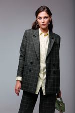 Пиджак прямого силуэта (в клетку)