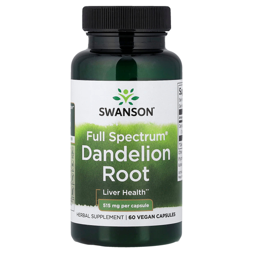 Swanson Vitamins, Full Spectrum®, корень одуванчика, 515 мг, 60 веганских капсул
