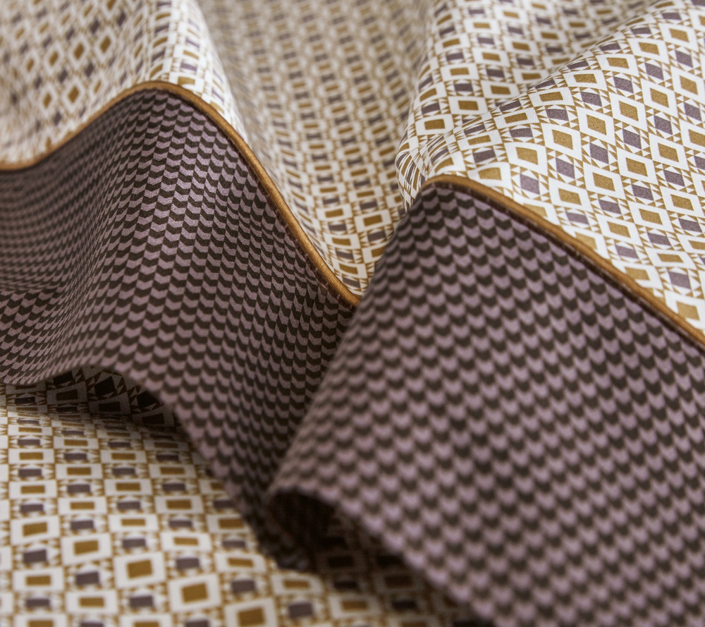 Постельное белье 2 спальное евро Blanc des Vosges Vice Versa Amethyste Франция