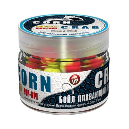 Бойлы насад. плав. двух цв. Sonik Baits 14мм CORN-CRAB Fluo Pop-ups 90мл