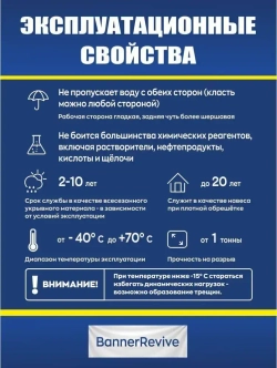 Баннер ПВХ литой б/у, тент, полог, размер 6x6м, плотность 440гр./м2, белый