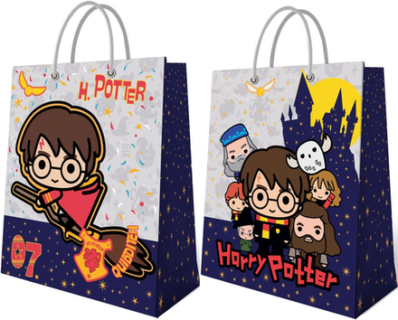 Пакет подарочный, Гарри Поттер, Чиби, Синий, 40*33*15 см, 1 шт.