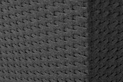 "Лунго" кашпо для цветов большое плетеное из искусственного ротанга, цвет графит