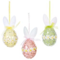 GAEM Изделие декоративное подвесное "Яйцо" (блок 12шт), L6 W6 H11 см, 3в.