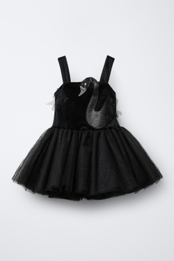 ZARA КОСТЮМ БАЛЕРИНЫ «ЧЕРНЫЙ ЛЕБЕДЬ», ЧЕРНЫЙ