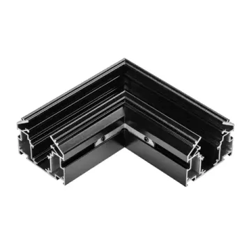 Угловое соединение для трека под гарпун 509407 чёрный Uno Lightstar