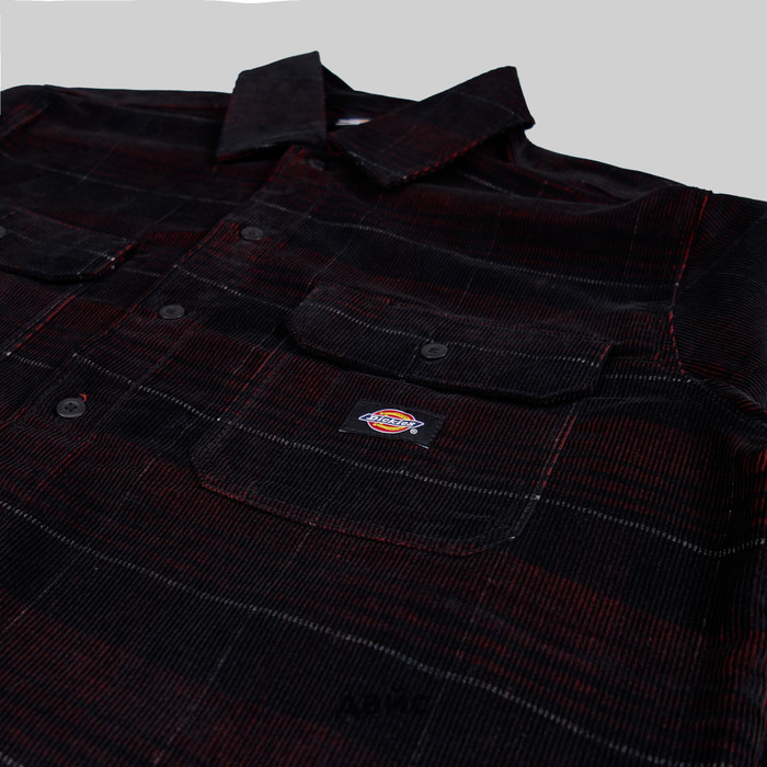 Рубашка мужская Dickies Alma Plaid Long Sleeve Shirt артикул:WLR51_black - купить в магазине Дайс