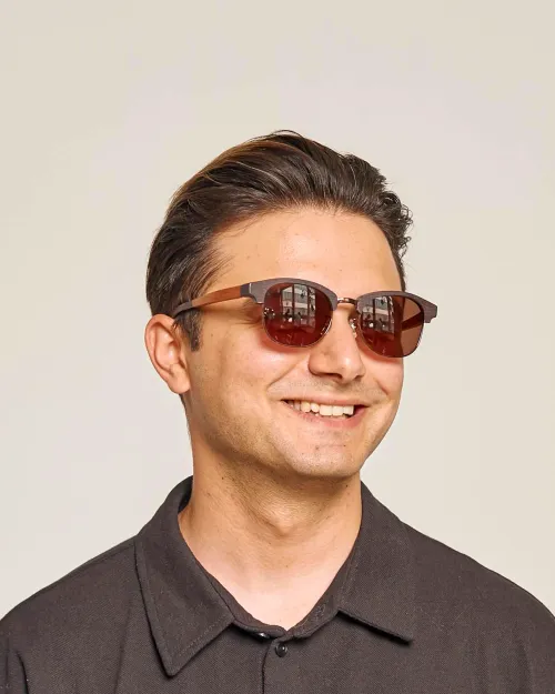 Очки солнцезащитные Teddy 8 brown wood / dark brown