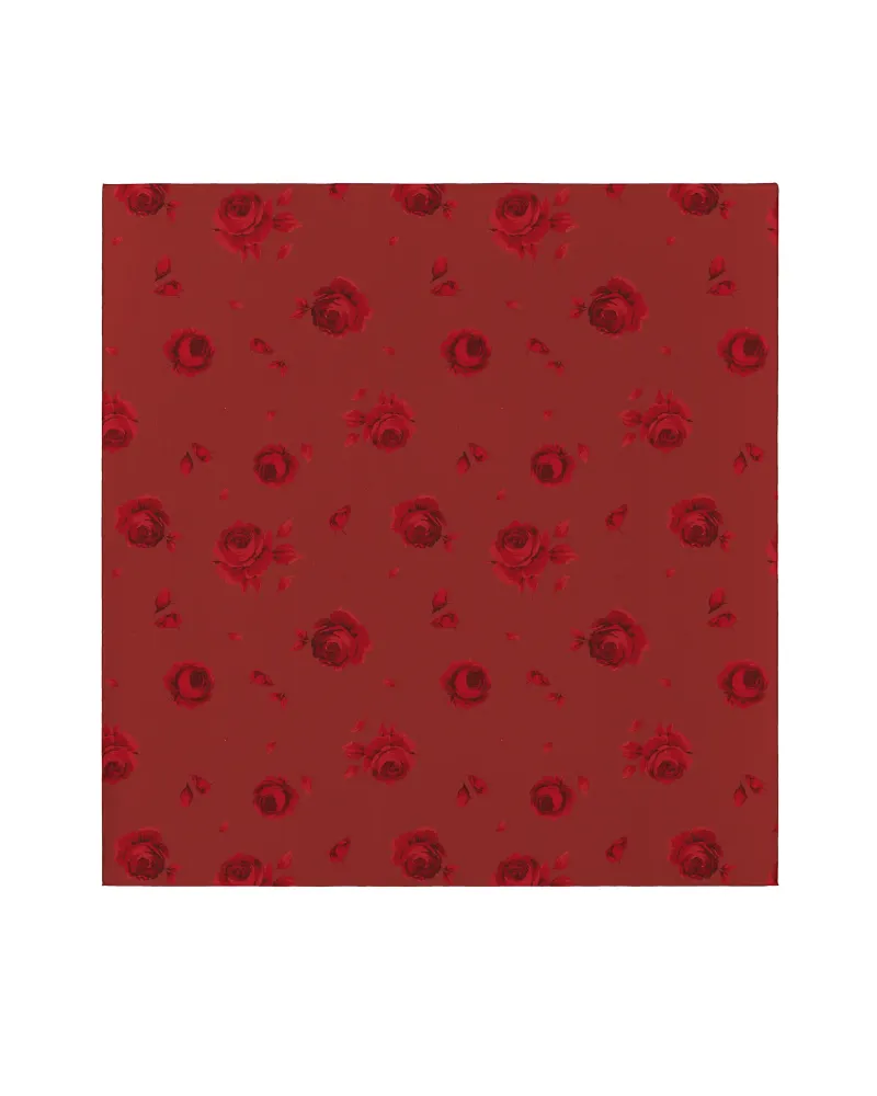 Летиция (Leticia), косынка из бордового шифона с цветочным принтом