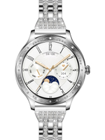 Смарт часы PARASMART Helenia AK60 (блочный браслет со стразами, серебристый)