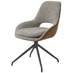 Крутящийся стул Tess бежевый с коричневым