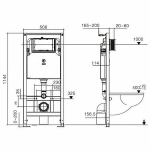 Унитаз с инсталляцией WeltWasser AMBERG 506 + BAARBACH 004 GL-WT + AMBERG RD-CR