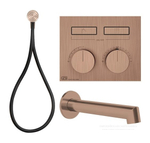 Термостат Gessi HI-FI, до 2-х функций одновременно, встраиваемый, цвет Copper Brushed PVD