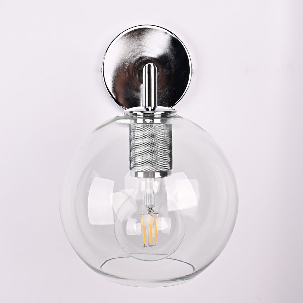 Бра Rh Utilitaire Globe Shade Single Sconce Silver By Imperiumloft