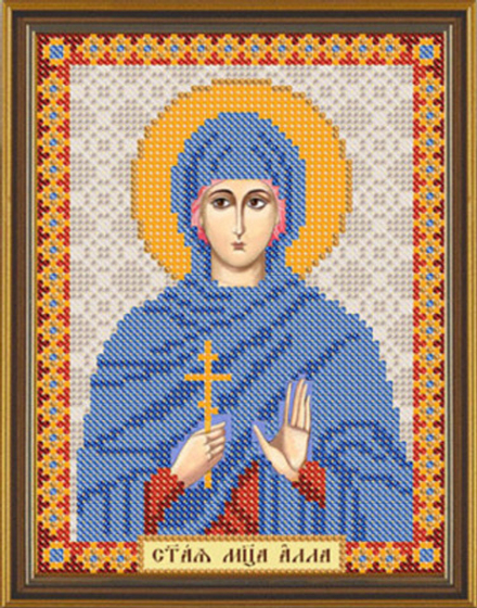 Ткань с рисунком  "Нова Слобода" №1 для вышивания бисером, 13 см х 17 см