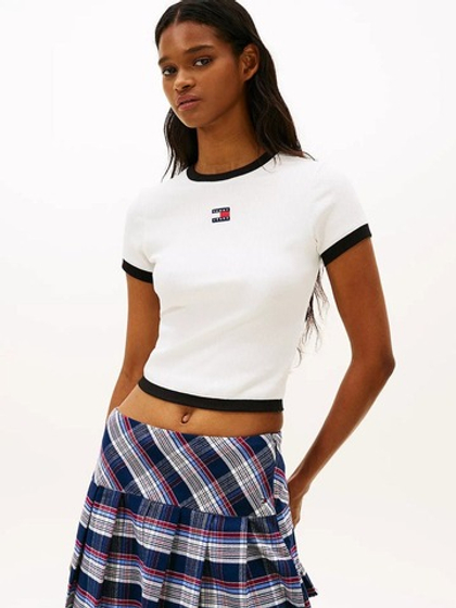 Футболка женская TOMMY JEANS SLIM SH BADGE SS RIB EXT