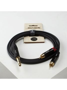 JS2RCA-5m Y-кабель 6,3мм стерео -2хRCA, 5м, SHNOOR
