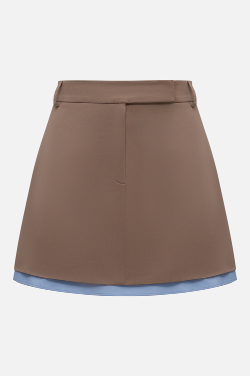 Юбка мини со вставкой