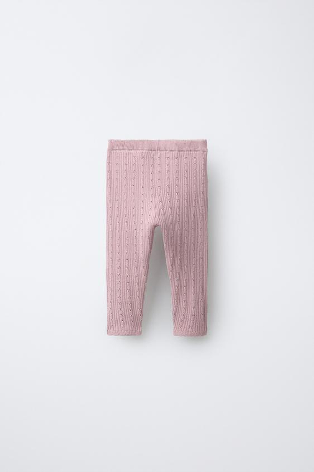 ZARA ЛЕГИНСЫ С АЖУРНЫМ УЗОРОМ, РОЗОВЫЙ