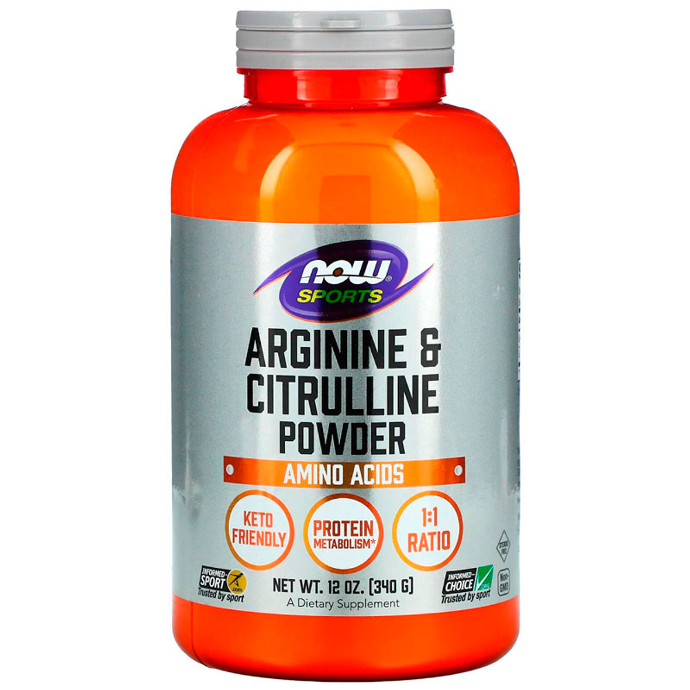 NOW Arginine & Citrulline powder (340 гр.)