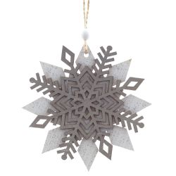 GAEM Украшение новогоднее "Снежинка", L10 W10 H22 см, 3в.