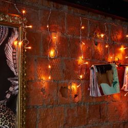 ULD-B12006-195-TTK AMBER IP44 Бахрома светодиодная с эффектом мерцания. 12м. Соединяемая. 195 светодиодов. Янтарный свет. Провод прозрачный. ТМ Uniel