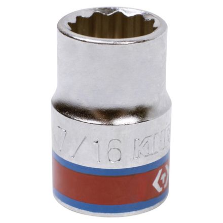 Цена на KING TONY (333014S) Головка торцевая стандартная двенадцатигранная 3/8", дюймовая 7/16"